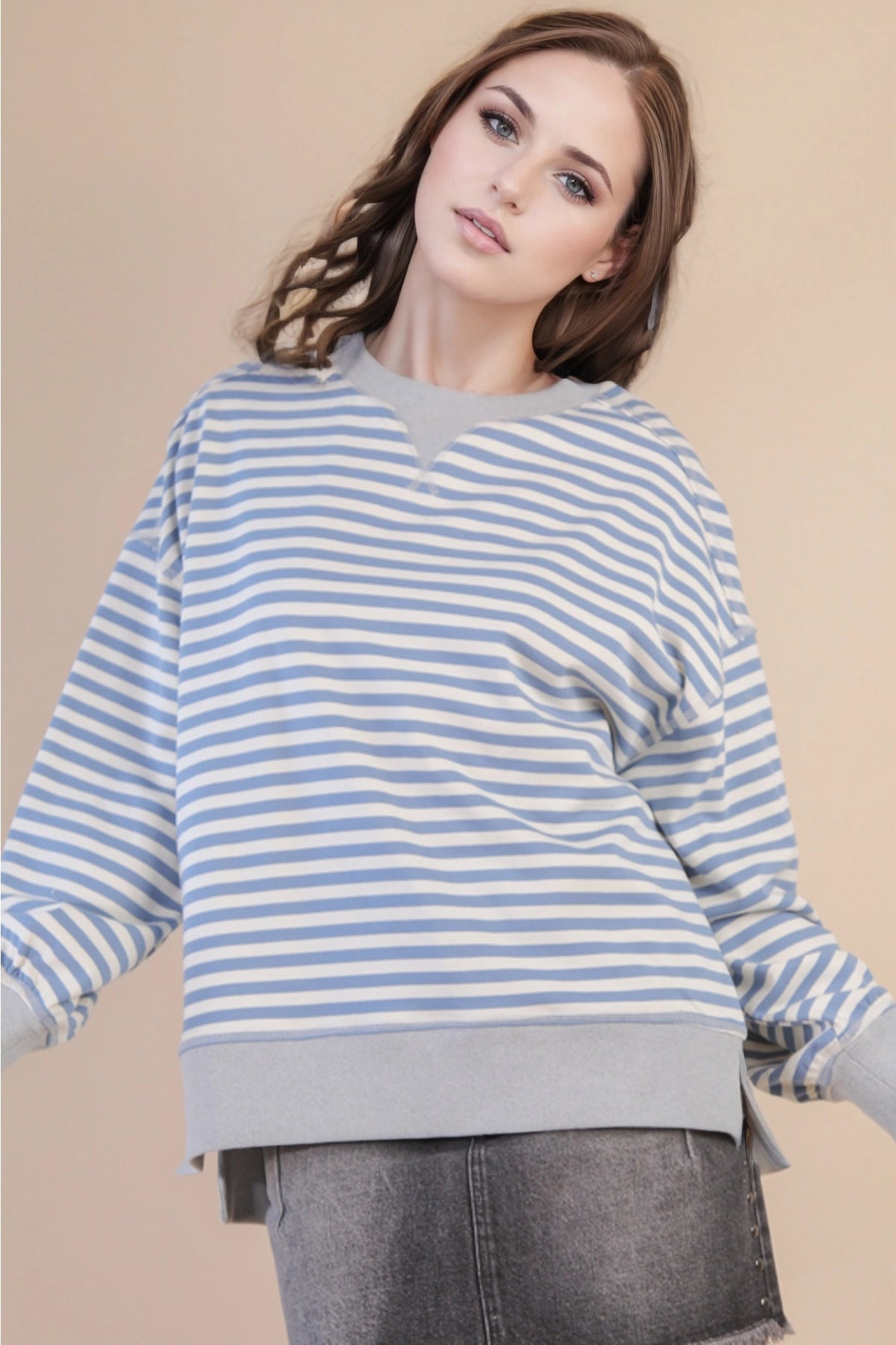 Poppy Oversized Stripe Top