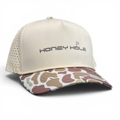Mens Honey Hole in One Camo Golf Performance Rope Hat