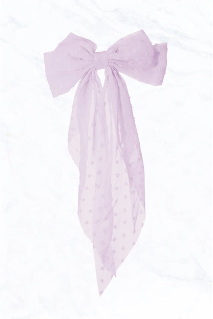 Swiss Dot Chiffon Hair Bow *8 Colors*