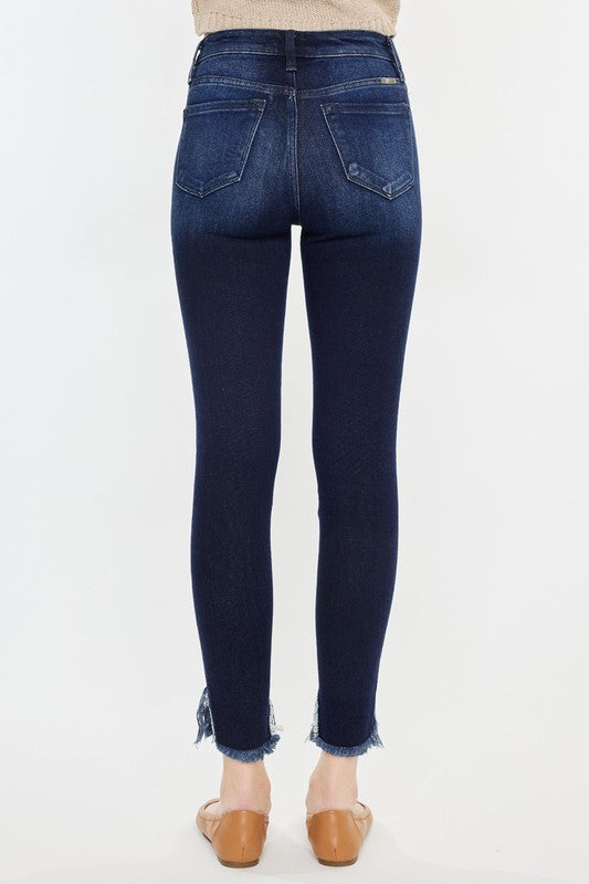 Kancan Sylvia DW Fray Ankle Skinny Jeans