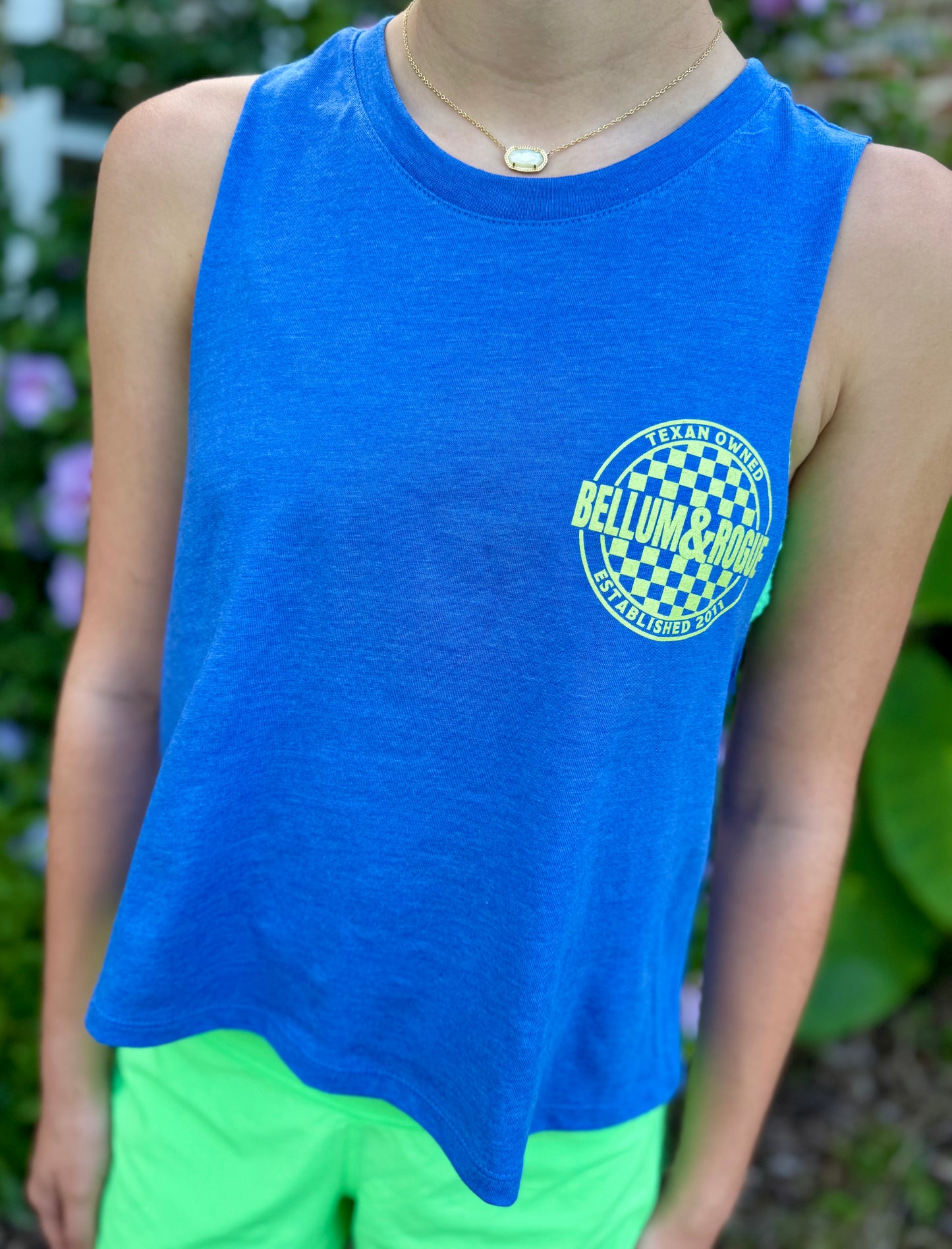 Adult Checkered Logo Racerback Tank