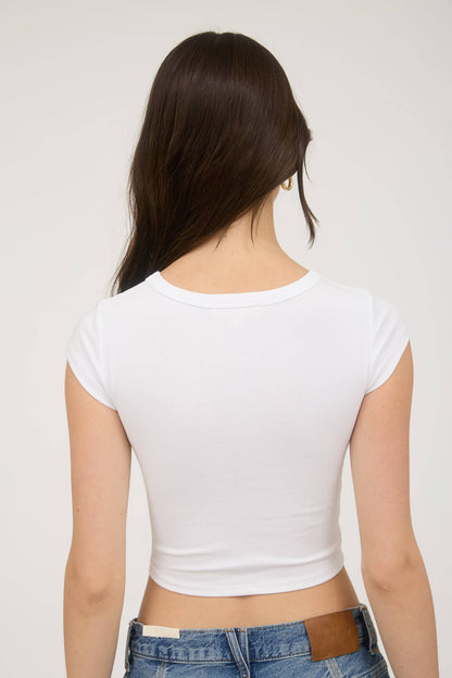 Number 80 Graphic Cropped Baby Tee