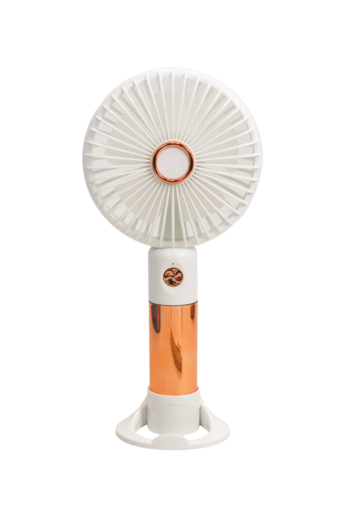 Rose Gold Metallic Handheld Tabletop Electric Fan