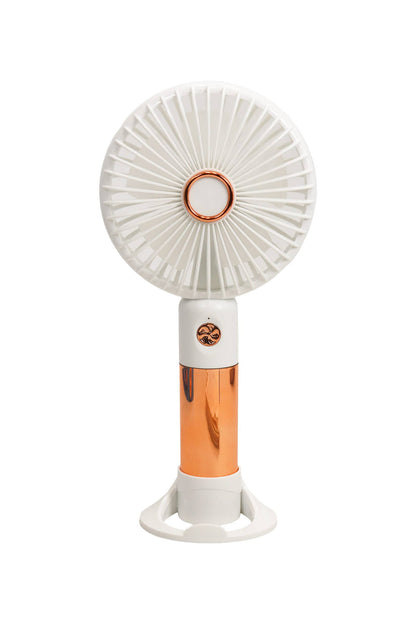 Rose Gold Metallic Handheld Tabletop Electric Fan