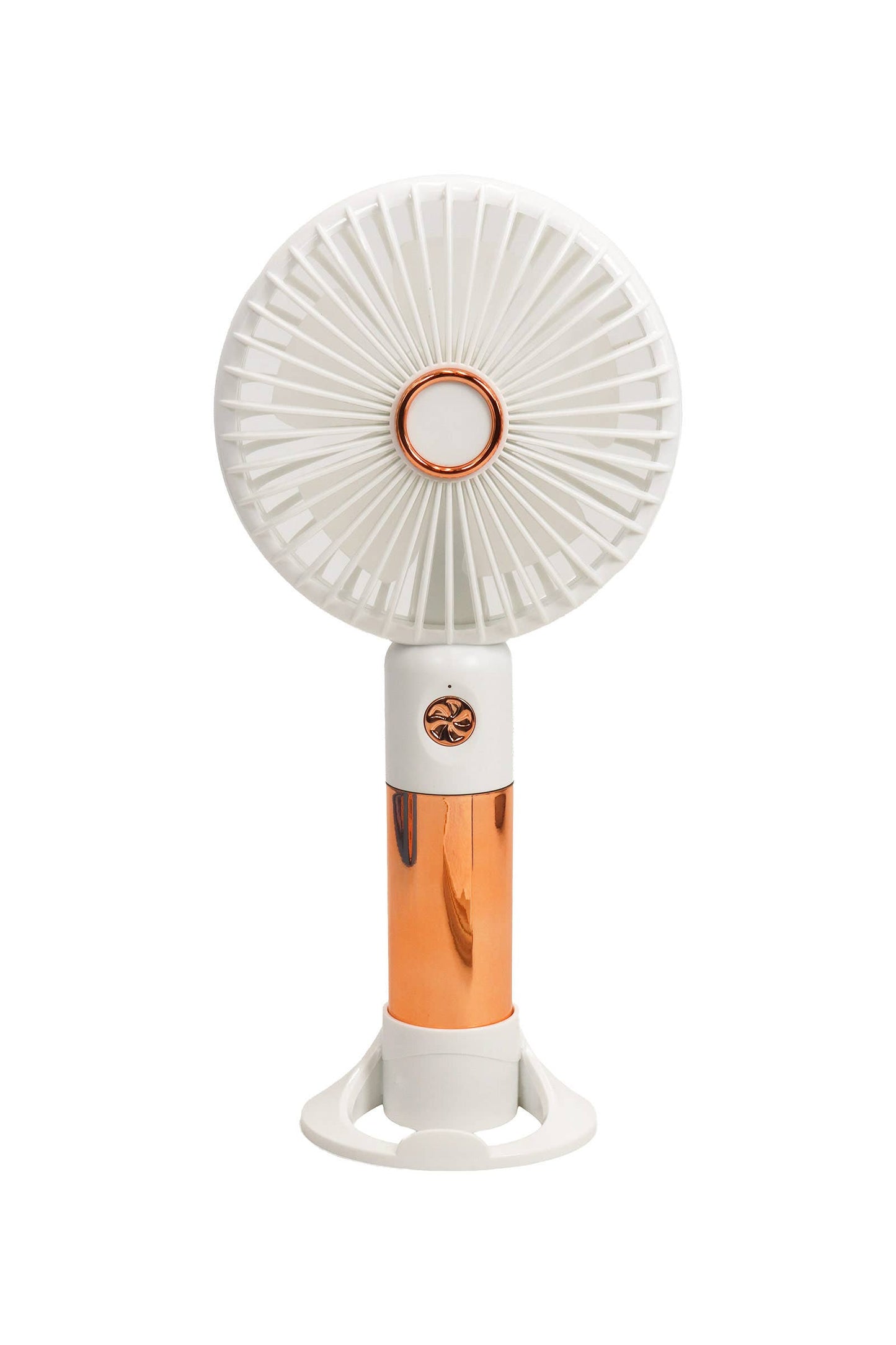 Rose Gold Metallic Handheld Tabletop Electric Fan
