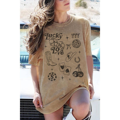 Lucky Love Oversized Mineral Tee
