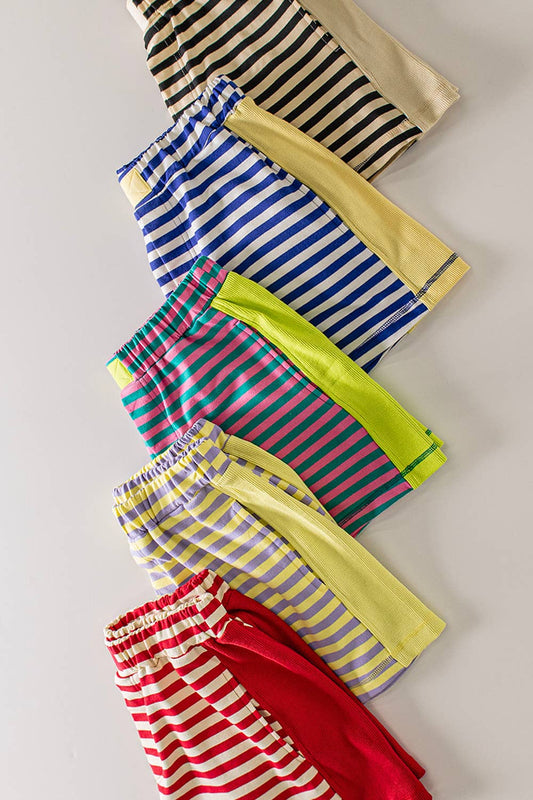 Larik Striped Colorblock Lounge Shorts