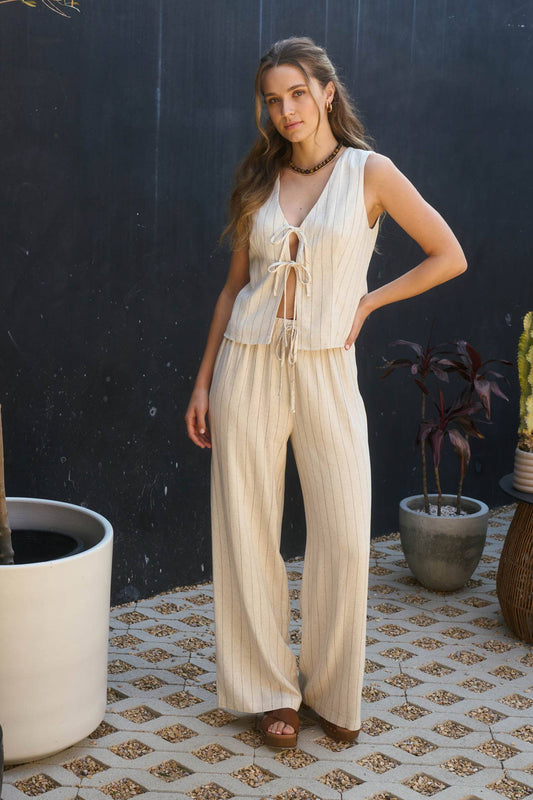 Prato Pinstriped Pant Set