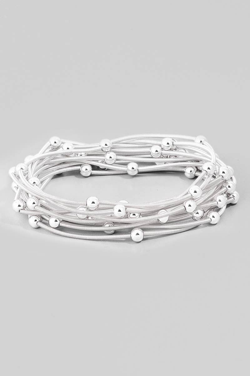 St Malo Bead And Coil Bracelet Set