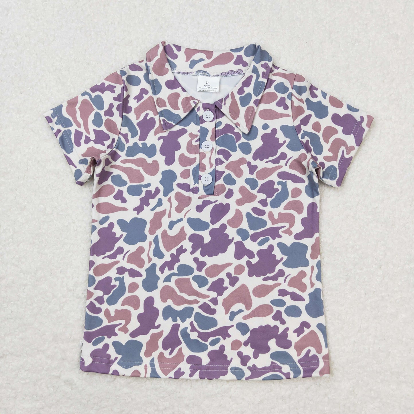 Boys Duck Camo Buttondown Berry Shirt