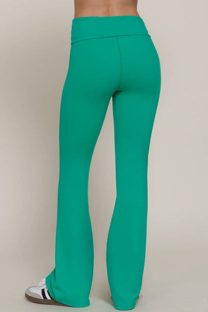 Garnet Fold-over Flare Leggings