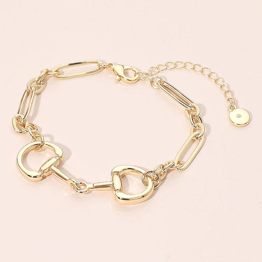 Virginia Metal Horsebit Link Bracelet