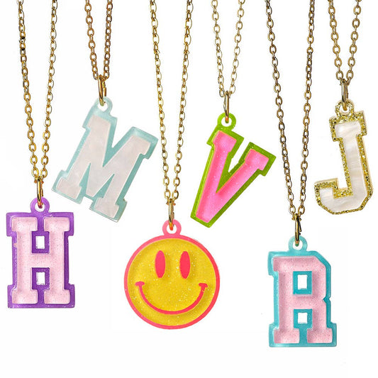 Varsity Letter Charm Necklace