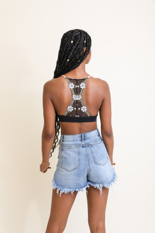 Nenana Floral Lace Racerback Bralette