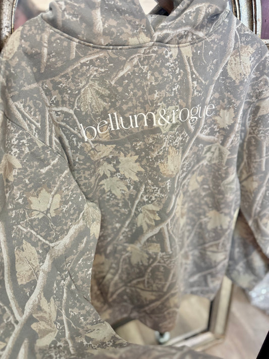 Girls Camo Simple Logo Hoodie