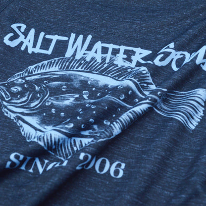 Youth Boys Salt Water Soul Flounder Performance Shirt