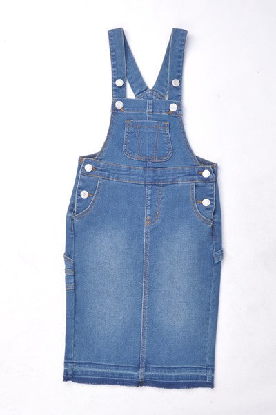 Girls Denim Skirt Overalls