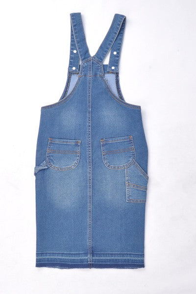 Girls Denim Skirt Overalls