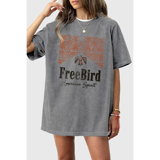 Free Bird Oversized Mineral Tee