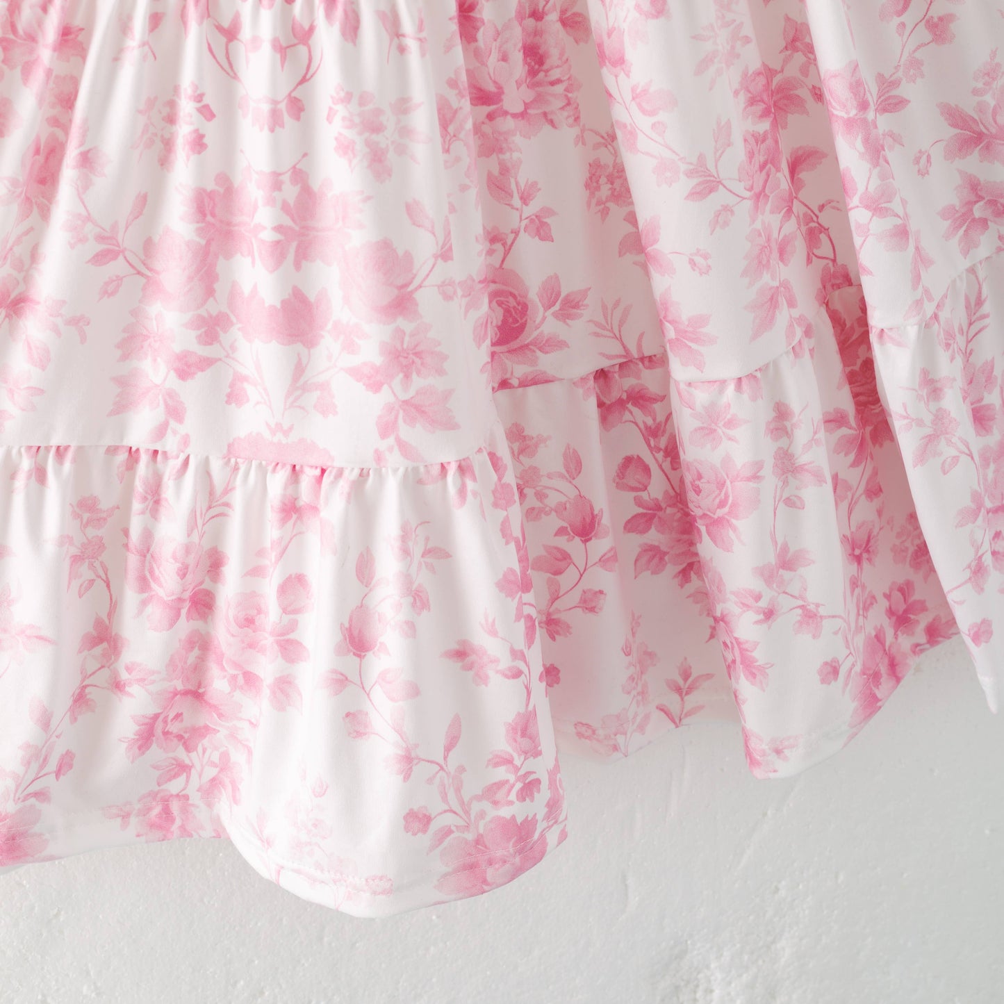 Girls Mayfield Floral Tiered Pink Dress