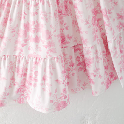 Girls Mayfield Floral Tiered Pink Dress