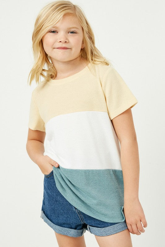 Girls Colorblock Knit Tee