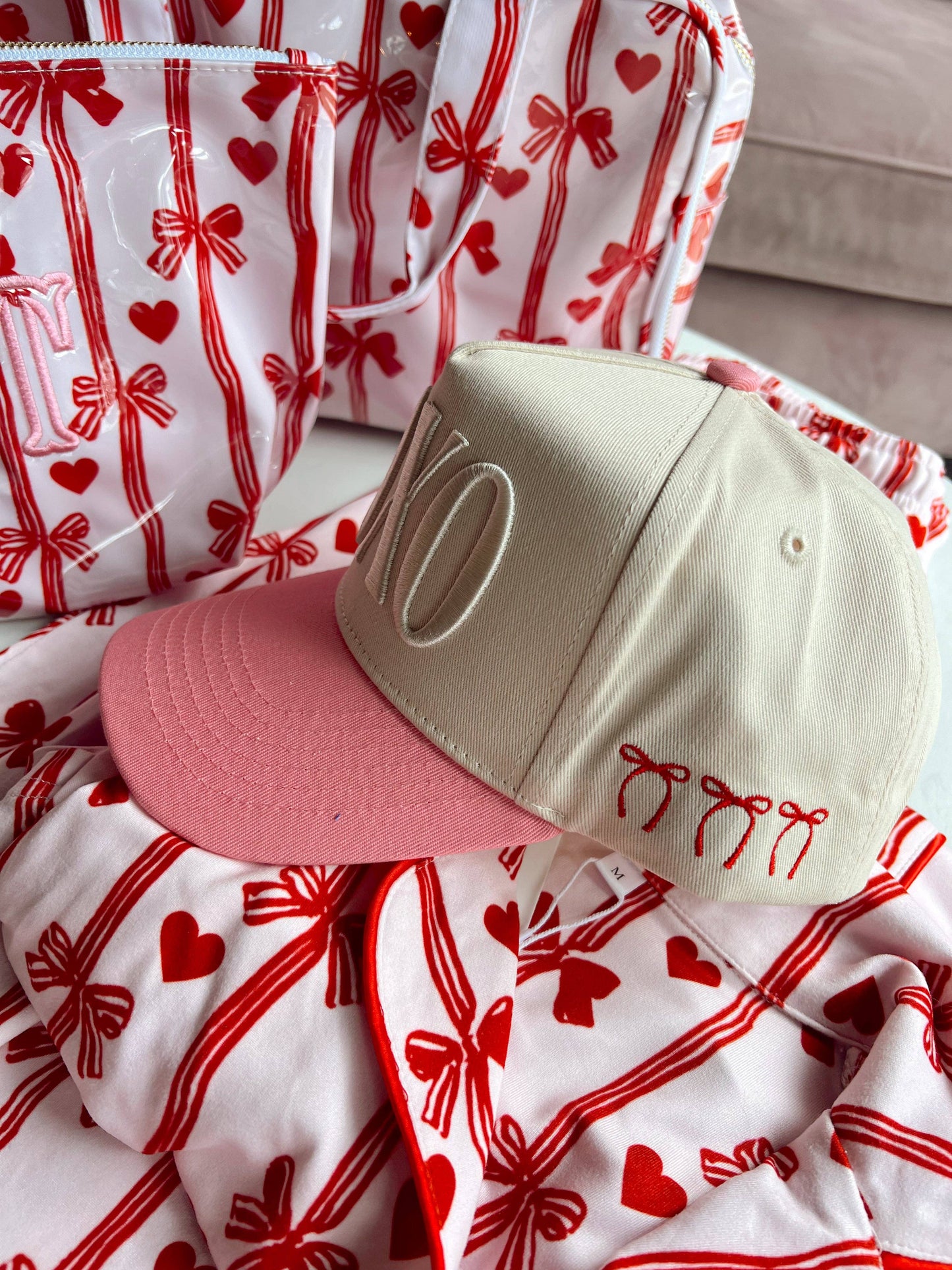 XOXO Pink Embroidered Hat