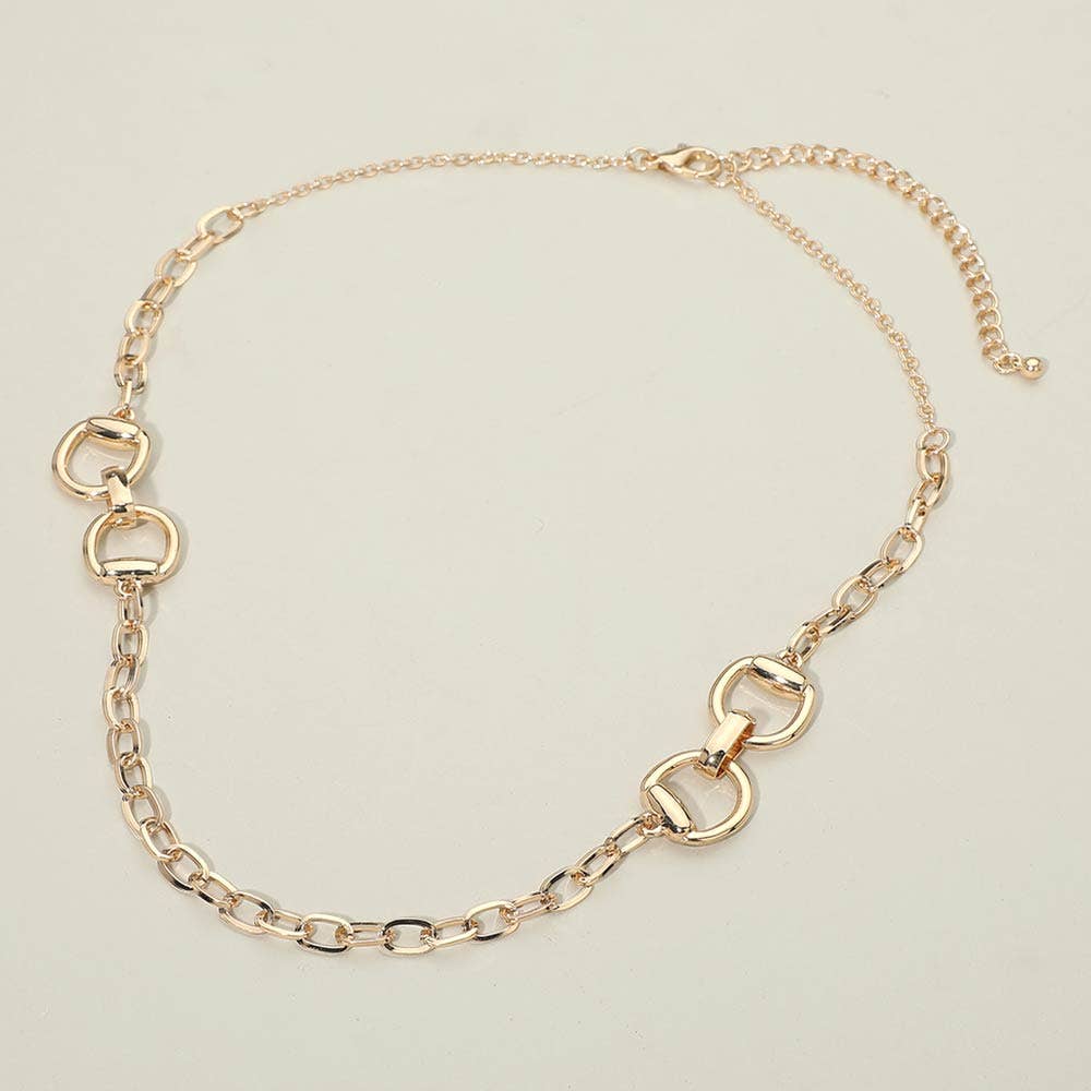 McRae 2 Horsebit Link Chain Necklace