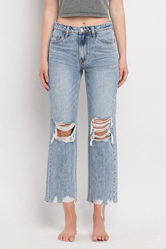 Melody Vervet Straight Distressed Jeans