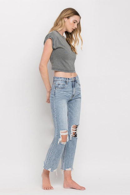 Melody Vervet Straight Distressed Jeans