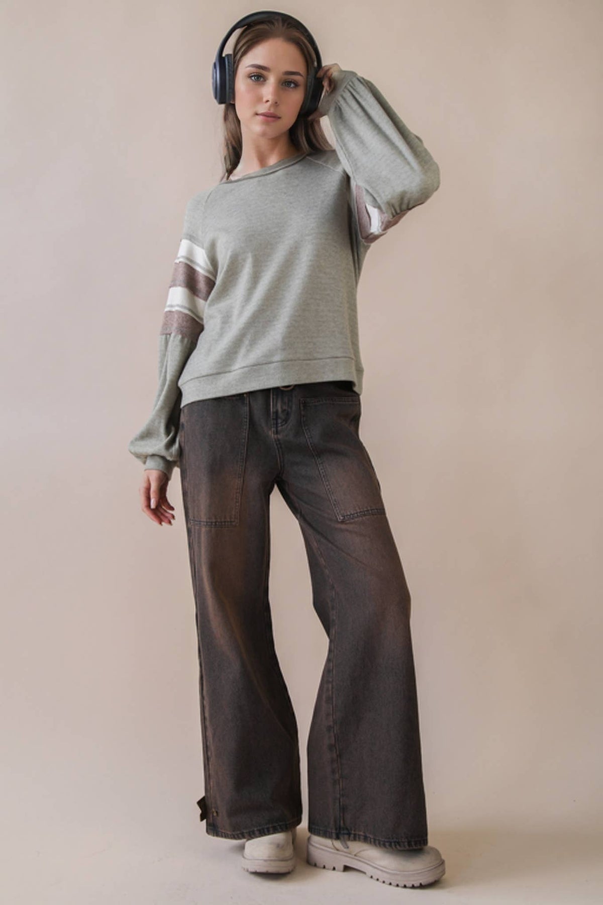 Rainey Color Block Longsleeve Top