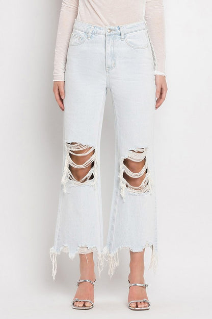 Leslie Vervet Ultra Light Wash Crop Flares