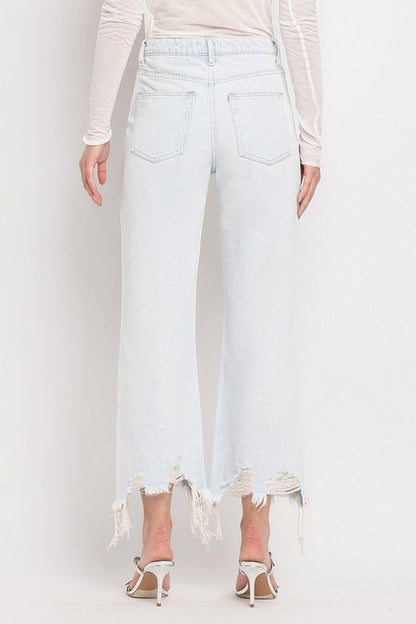 Leslie Vervet Ultra Light Wash Crop Flares