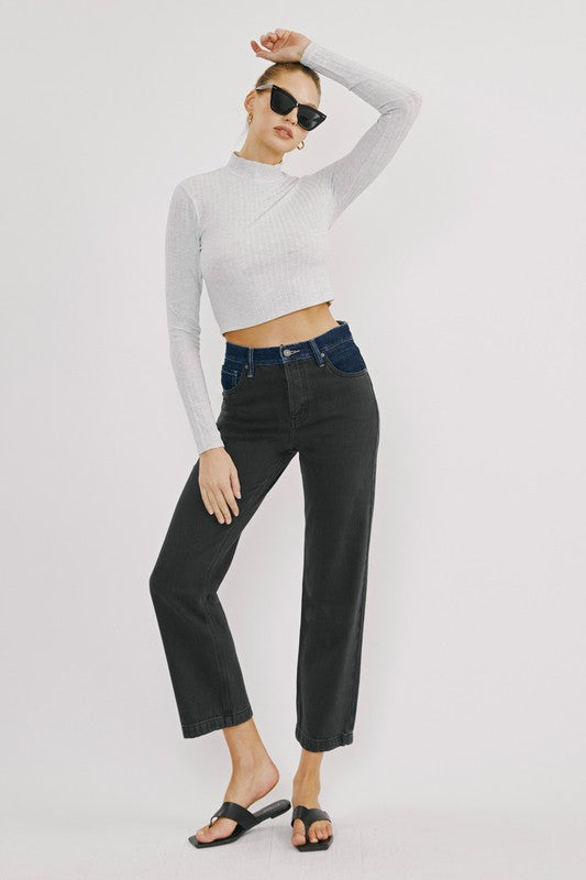 **SALE!** Bonesteel Kancan Black Boyfriend Jeans