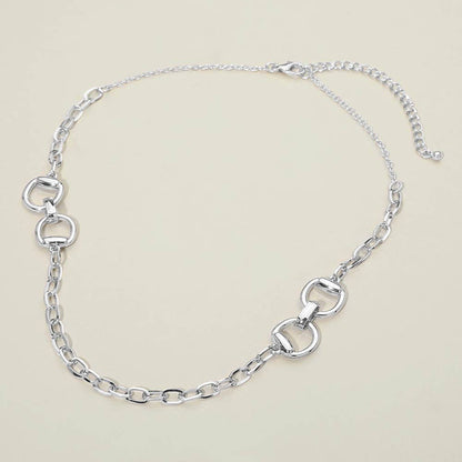 McRae 2 Horsebit Link Chain Necklace