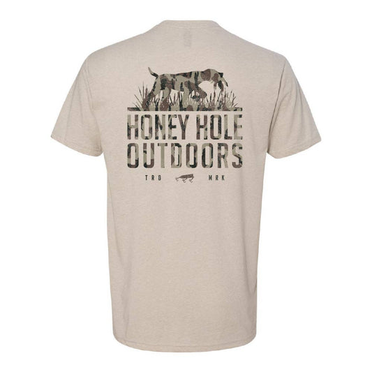 Mens Honey Hole Camo Dog Tee