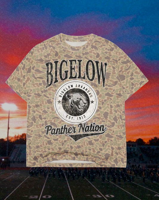 **PREORDER** Adult Vintage Badge Bigelow Panthers Oversized Tee