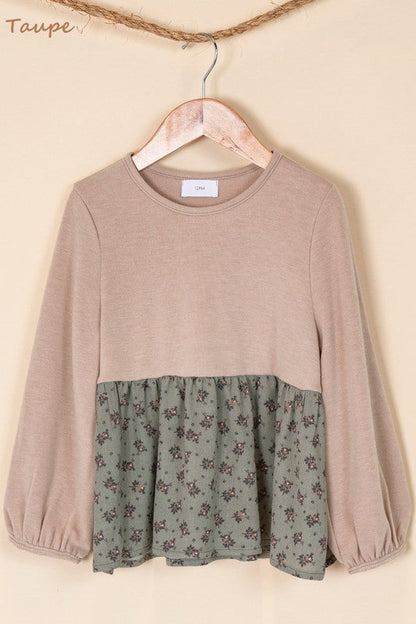 **SALE!!** Girls Wildflower Peplum Top