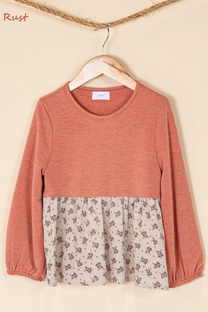 **SALE!!** Girls Wildflower Peplum Top