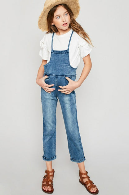 Girls Folk Skinny Overalls