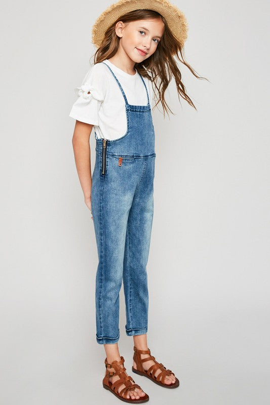 Girls Folk Skinny Overalls