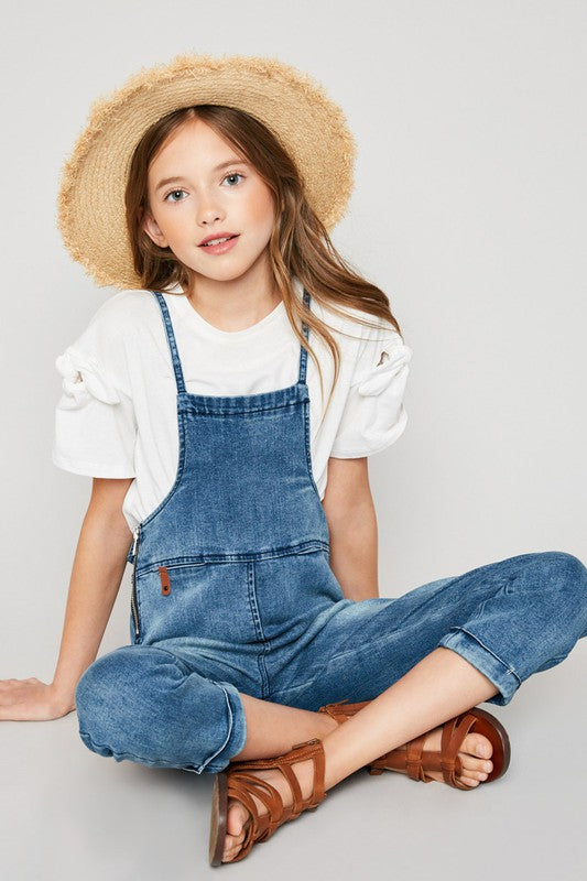 Girls Folk Skinny Overalls