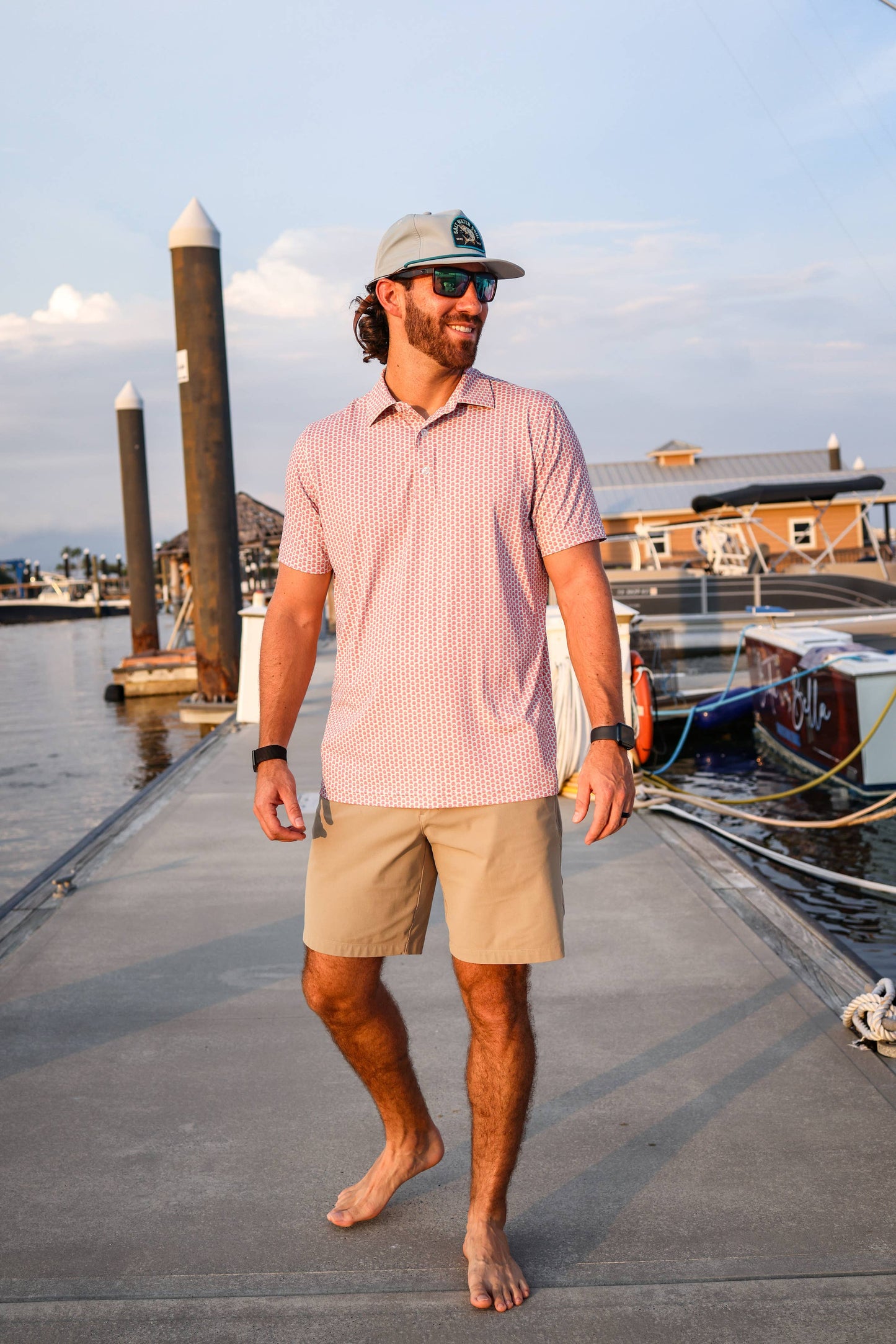 Mens Salt Water Soul Agave Polo