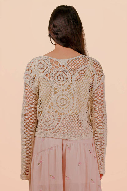 Ramona Crochet Longsleeve Top