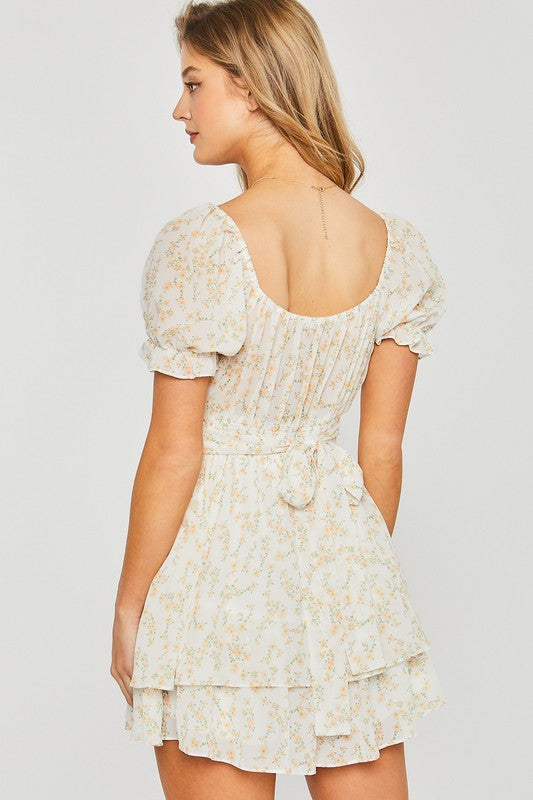 Delta Floral Ivory Romper