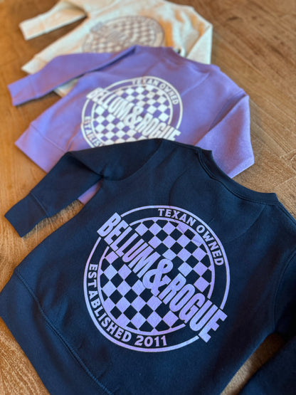 Girls Checkered Store Logo Sweatshirt