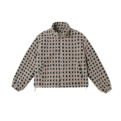 Holly Grid Sherpa Oatmeal Jacket
