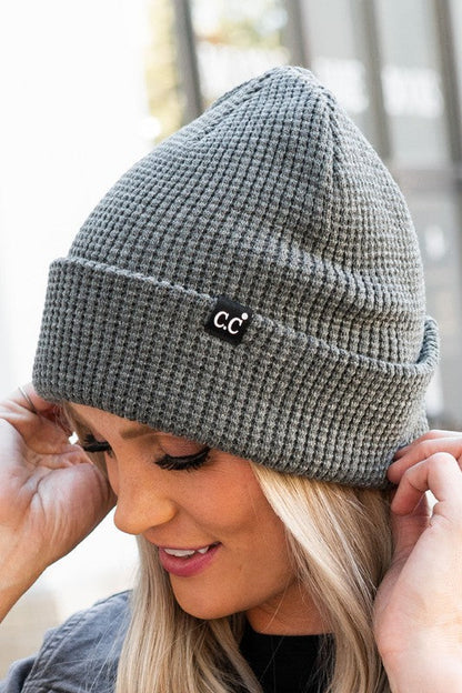 Adult C.C Waffle Knit Beanies