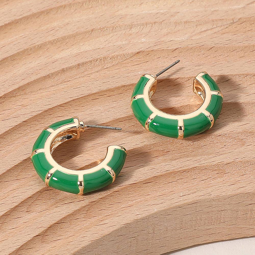 Virginia Bamboo Hoop Earrings