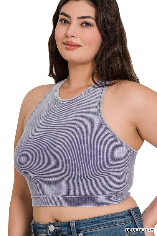 Spicewood High Neck Crop Tank